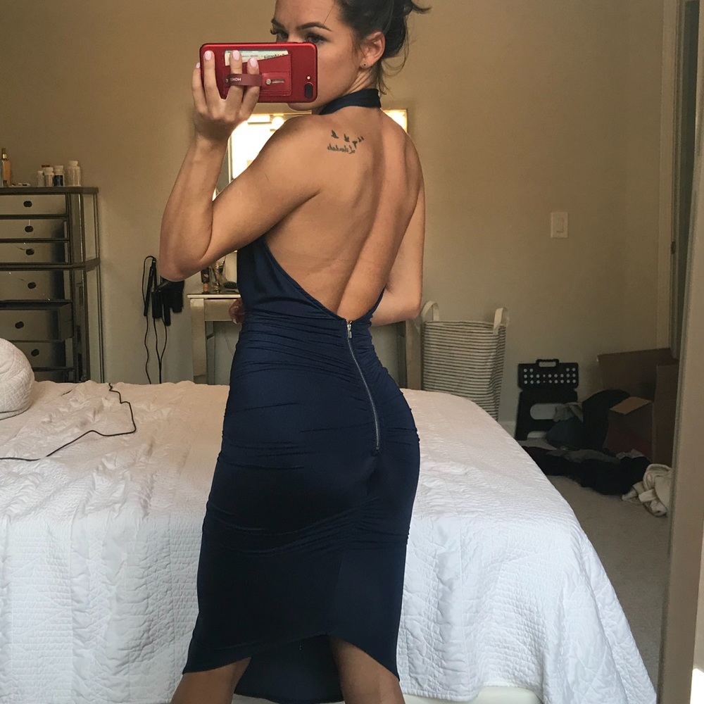 Blue cocktail dress